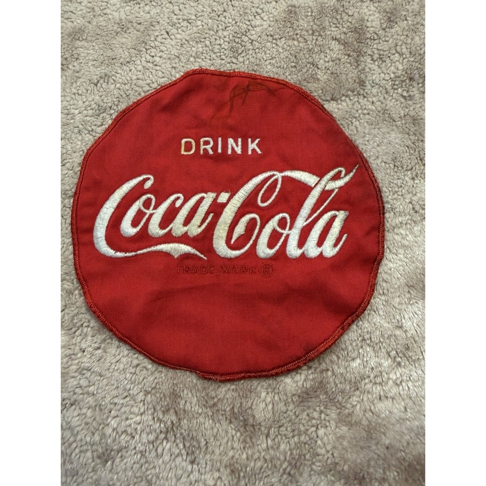 Vintage Drink Coca Cola Uniform Patch 7" Salesman Delivery 50's 60's